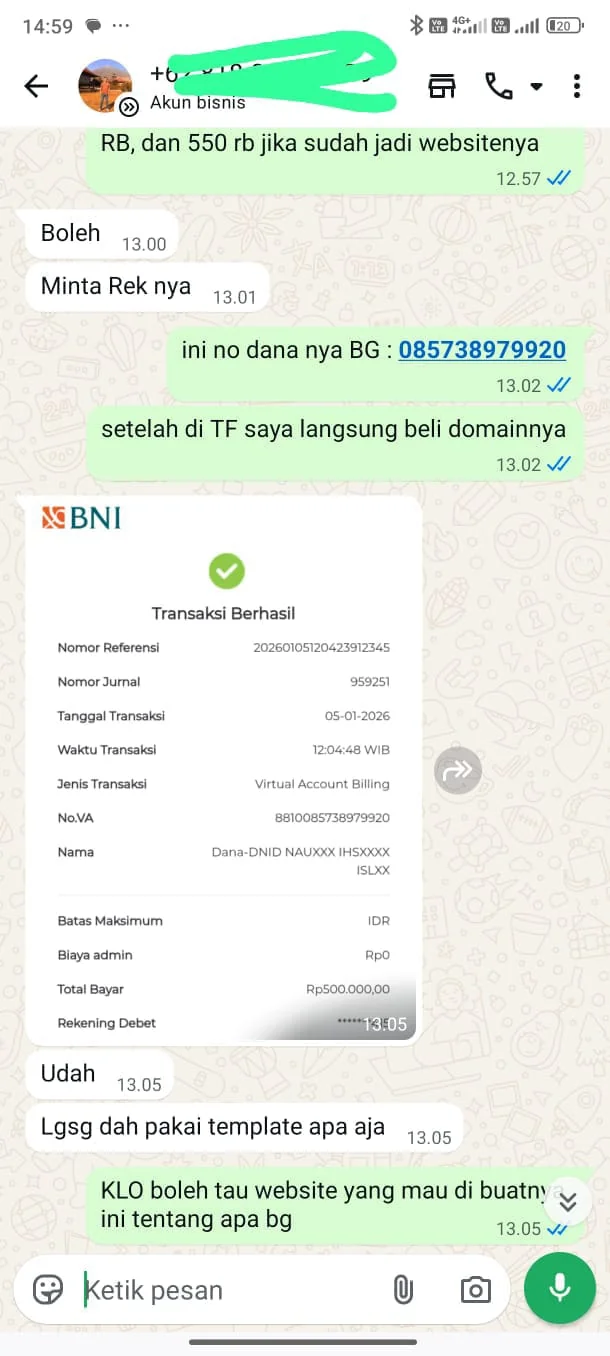 Bukti DP Domain dan Template
